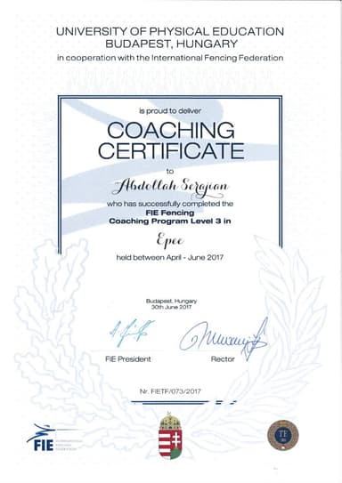 Hungray Certificate