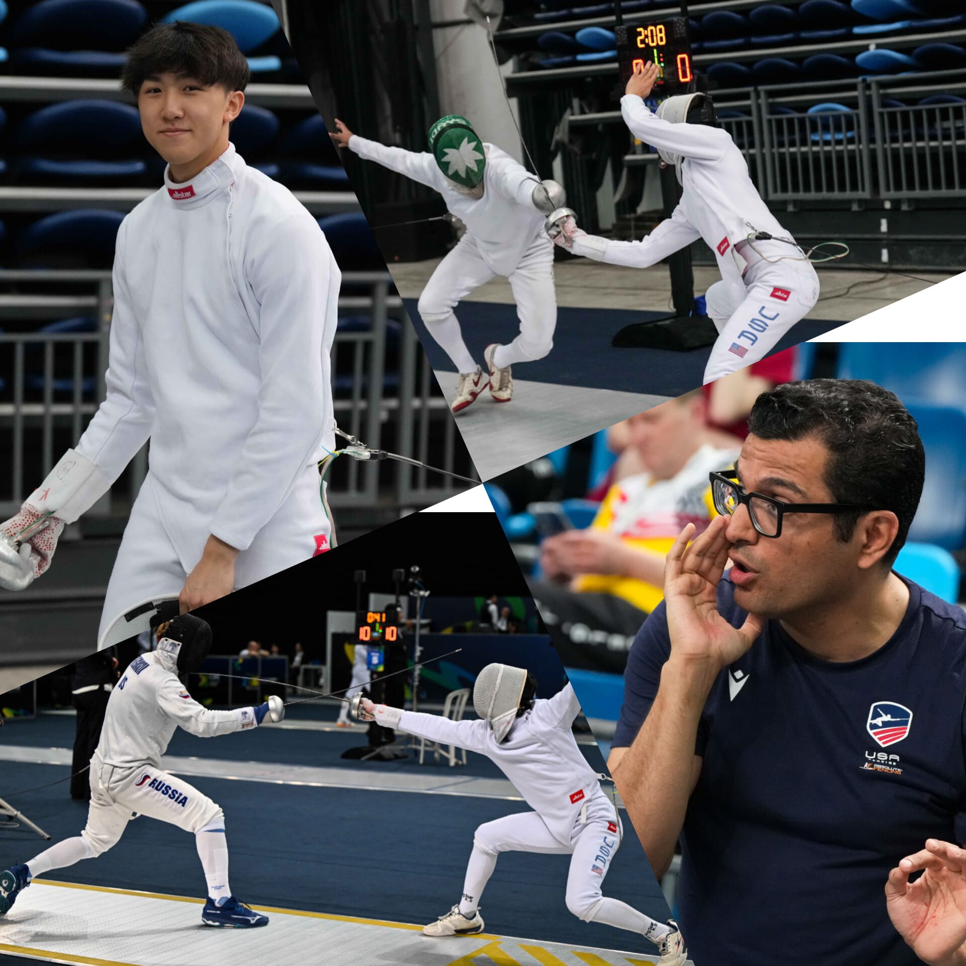Alan Lam competing at the 2026 Junior and Cadet World Fencing Championships